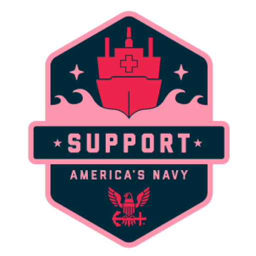 SUPPORT icon patch from America's Navy's The Strike Group experience.